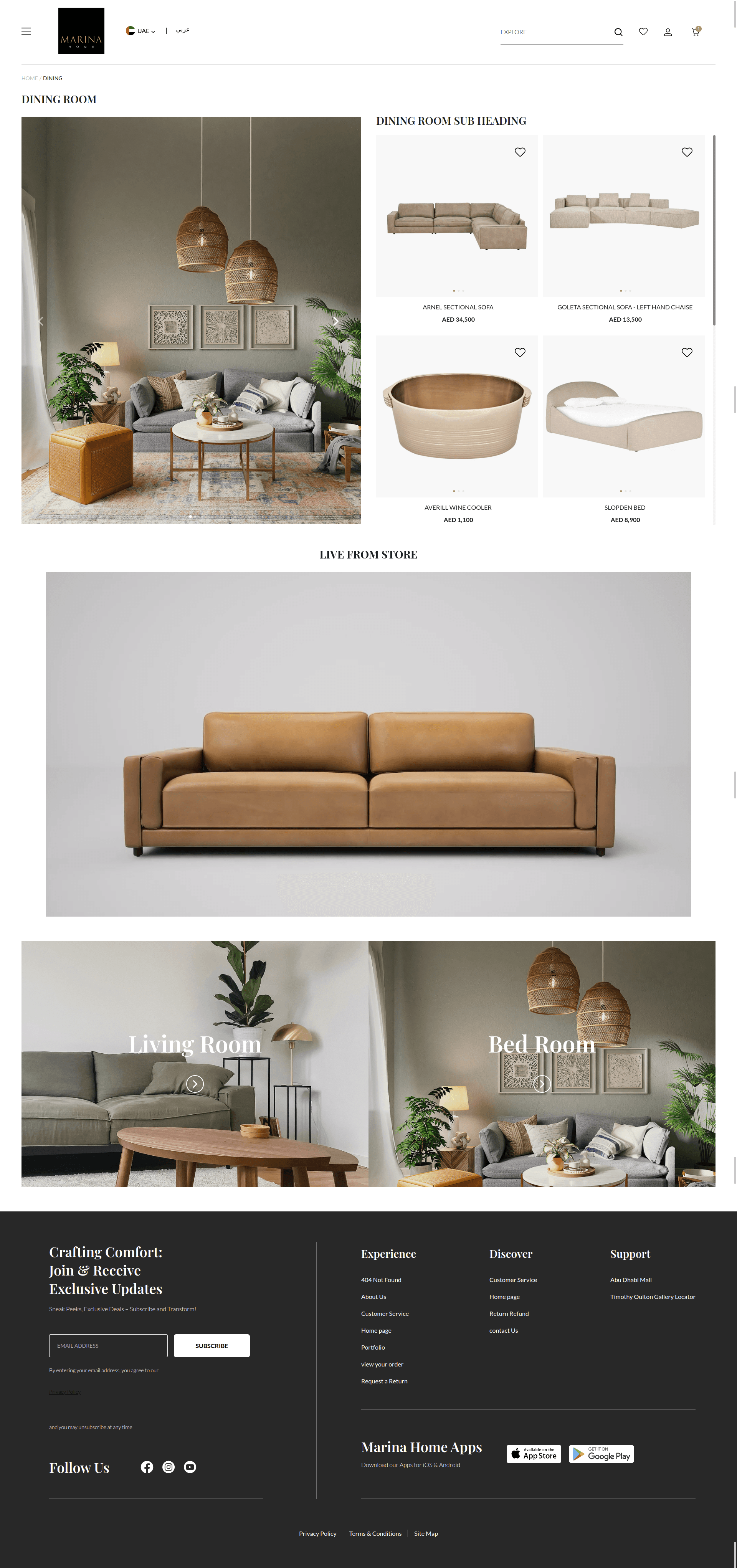 MARINA Homes — Magento PWA Studio Multi-Store